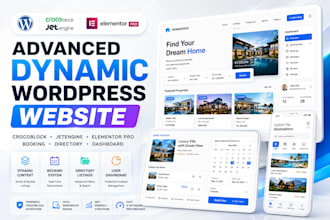 build advanced dynamic wordpress website with crocoblock jetengine elementor pro