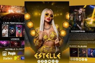 design a professional epk electronic press kit for musicians and artists