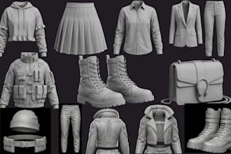 create realistic 3d second life clothing garment, mesh outfits, and 3d rigging
