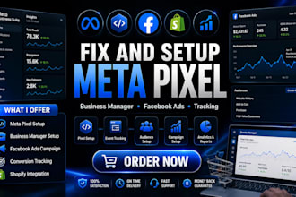 setup meta pixel, meta business suite and facebook ad campaign as an ads manager