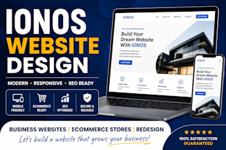 design professional ionos website for music school business landing page