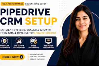 setup pipedrive CRM for education and school business