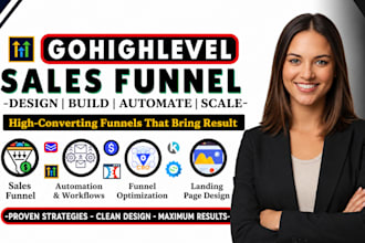 build your gohighlevel, kajabi, kartra and clickfunnels sales funnel expert