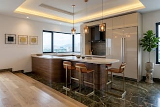 create custom kitchen cabinet, TV media wall, sketchup 3d model with rendering