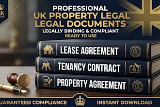 draft UK real estate contract, lease agreement and property legal document