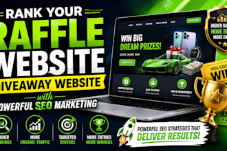 rank your raffle website, giveaway website with powerful SEO marketing