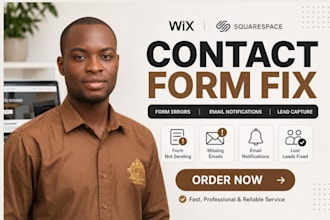 fix wix or squarespace contact form and email notification issues