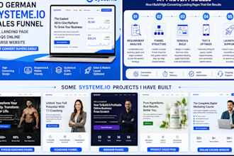 do german systeme io sales funnel ghl landing page bloqs online course website