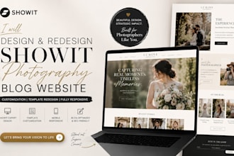 design showit photography blog website customization showit template redesign