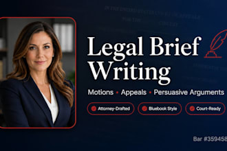 be your professional US legal brief writer for motions and appeals US attorney