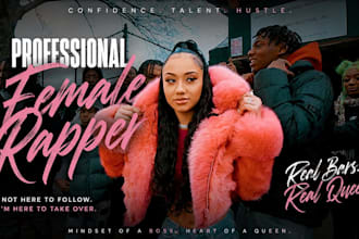 record female rap vocals custom rap verse and hip hop song