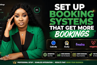set up calendly acuity fresha vagaro booking system for more bookings