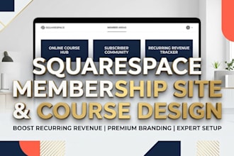 design a squarespace membership site or online course