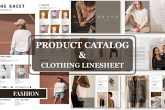 design b2b and wholesale fashion product catalog, clothing linesheet for sales