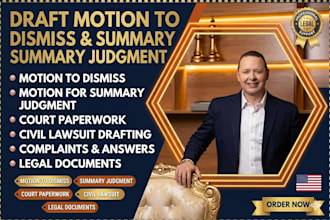draft motion to dismiss motion for summary judgment court paperwork