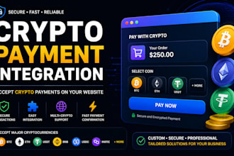 do crypto payment integration in your website, custom crypto payment gateway