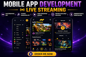 develop live streaming app ai music streaming app video streaming website