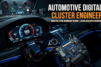design automotive digital cluster, hdmi flexible pcb for speedometer, rpm, feul