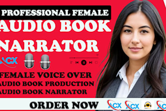 be audiobook narrator, female voice over for acx for fiction and non fiction