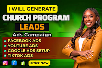 200 exclusive church program leads, ministry leads, facebook ads, via google ads