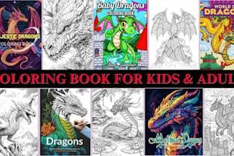design fantasy coloring book pages for amazon KDP