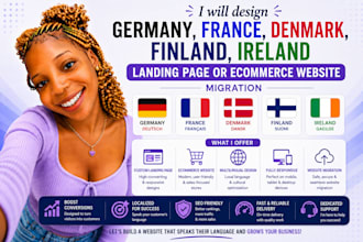 design germany france denmark finland ireland landing page or website migration