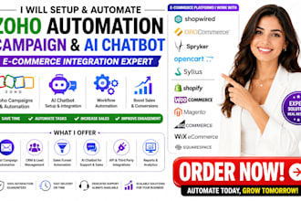 zoho automation campaign shopwired orocommerce spryker opencart sylius ai chat