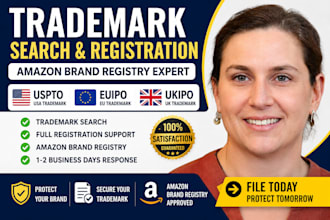 do trademark search and registration for amazon brand registry uspto euipo ukipo