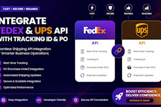 integrate fedex, ups API with tracking id, po into your app