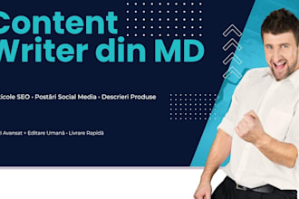 write romanian SEO articles, blog posts and social media content