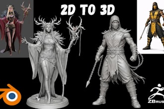 create custom 3d character, action figure and anime toy stl file for 3d printing