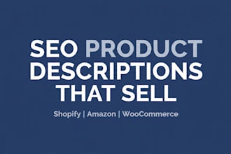 seo product descriptions for shopify and amazon