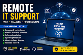 provide remote IT support for computer and network problems