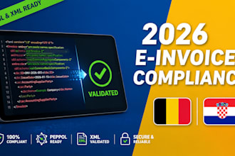 format compliant b2b e invoices for croatia and belgium