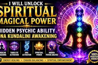 unlock spiritual magical power, hidden psychic ability, dna kundalini awakening