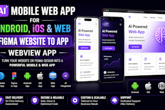 ai mobile web app for andriod, ios and web figma website to app webview app