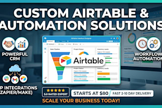 build a custom airtable database and workflow automation