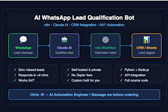 build a whatsapp ai lead qualification bot using n8n