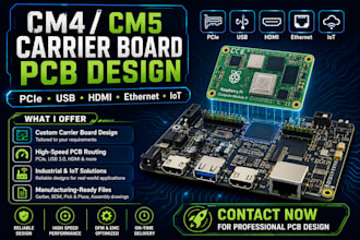 custom cm4 cm5 carrier board with pcie usb hdmi ethernet iot