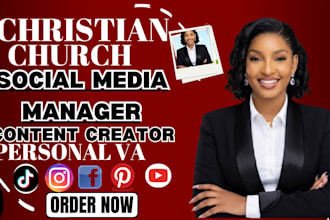 be your church social media manager, content creator and personal VA