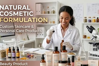 be your cosmetic chemist for custom skincare product development and formulation