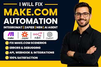 fix make com automation setup integromat scenerio zapier made com n8n ai agent