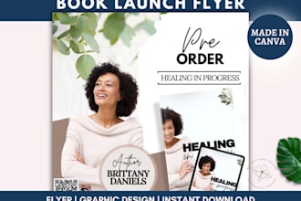 design eye catching book signing and launching flyer poster