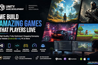 develop 2d 3d unity game development with full optimization