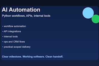 build ai automation workflows with python, apis, and internal tools