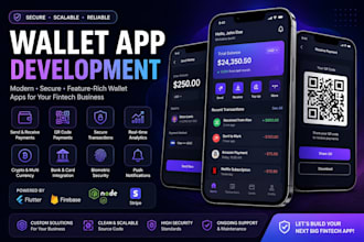 design and develop a premium wallet app UI UX and backend