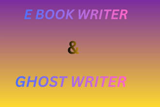 be your ebook book writer, ghost writer and amazon kpd