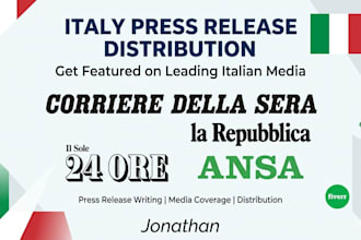 write and distribute your italy press release to top leading italian media
