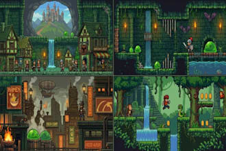 create pixel art tileset game asset 2d environment 2d for godot unity rpg maker