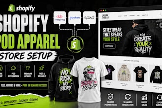 setup shopify pod teespring gooten spod apparel tshirt hoodie store integration